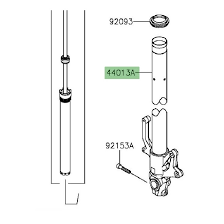 PIPE-FORK INNER,RH,F. 44013-0196-18R