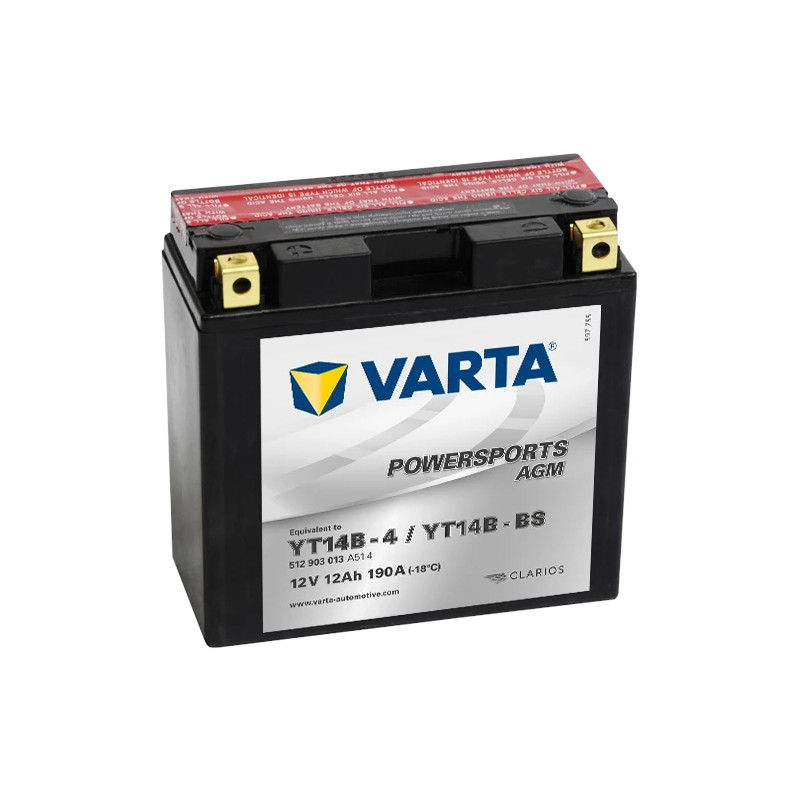 Varta Mc-batterier  AGM YT14B-BS