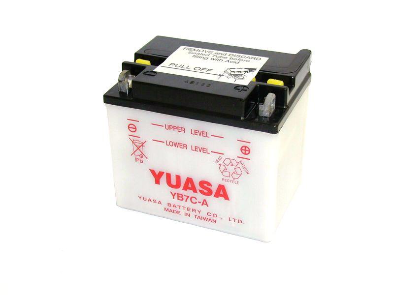 YUASA YB7C-A open without acid