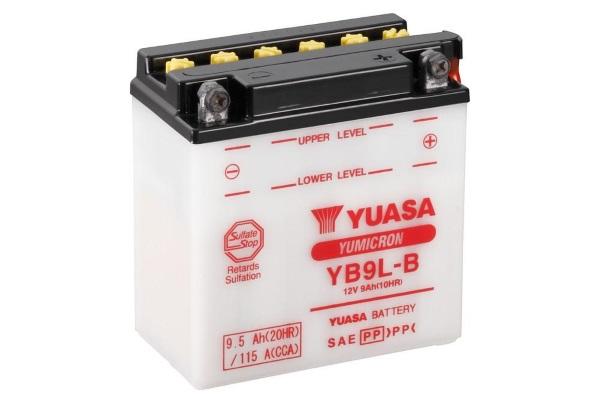 YUASA YB9L-B open without acid