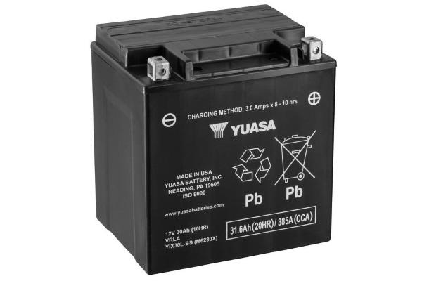 YUASA YIX30L-BS AGM open with acid pack