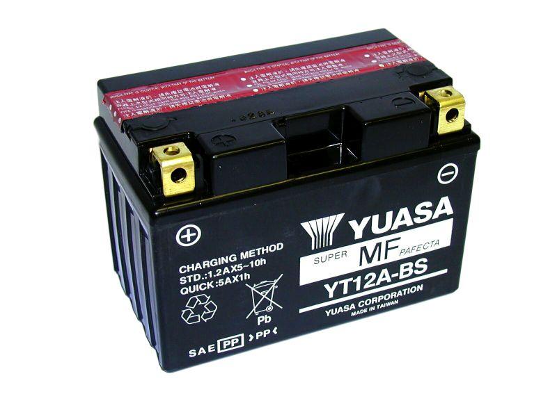YUASA YT12A-BS AGM open with acid pack