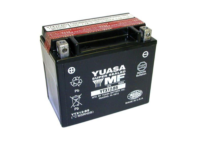 12 YUASA YTX12-BS AGM open with acid pack