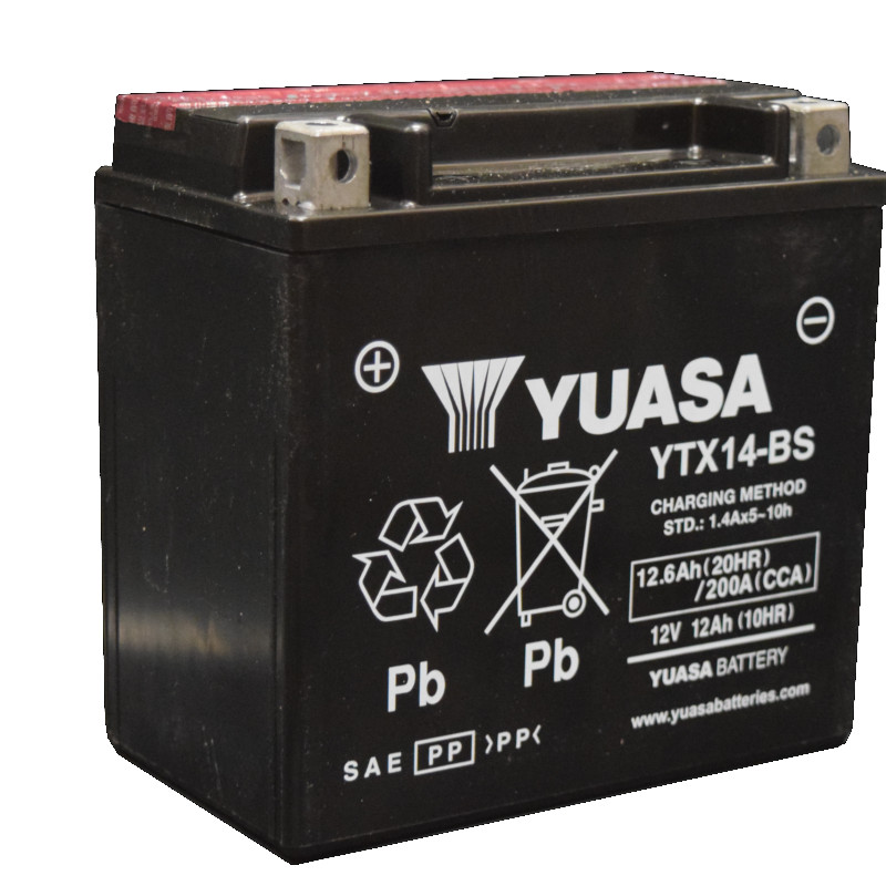 YUASA YTX14-BS AGM open with acid pack