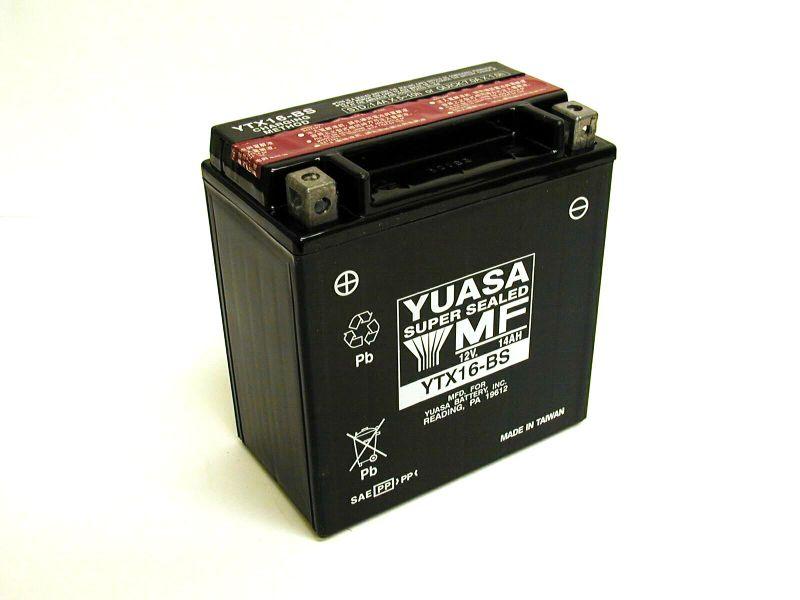 YUASA YTX16-BS AGM open with acid pack