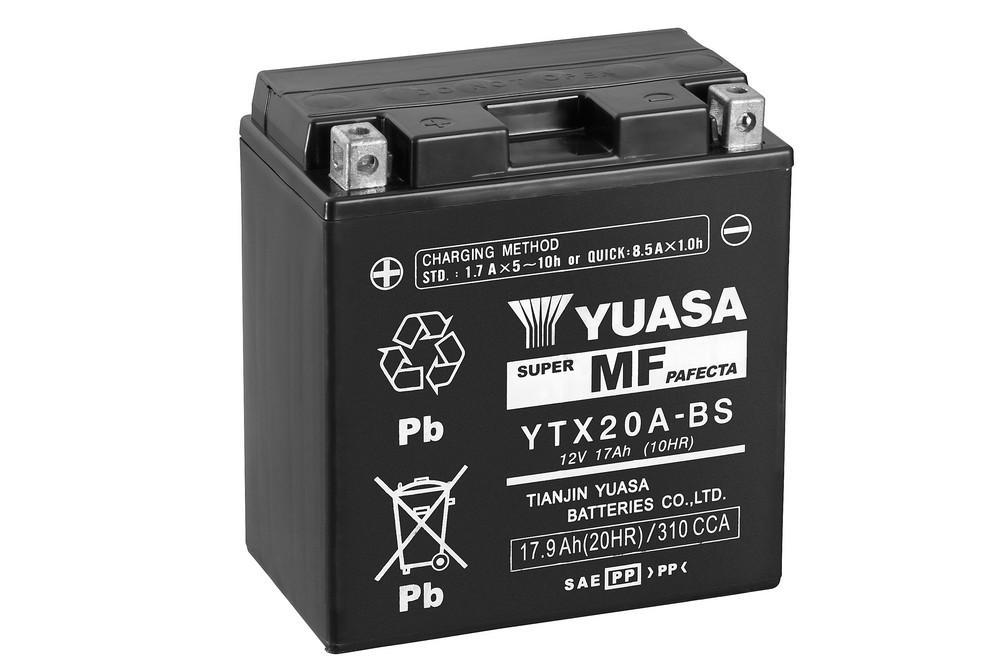 YUASA YTX20A-BS AGM open with acid pack