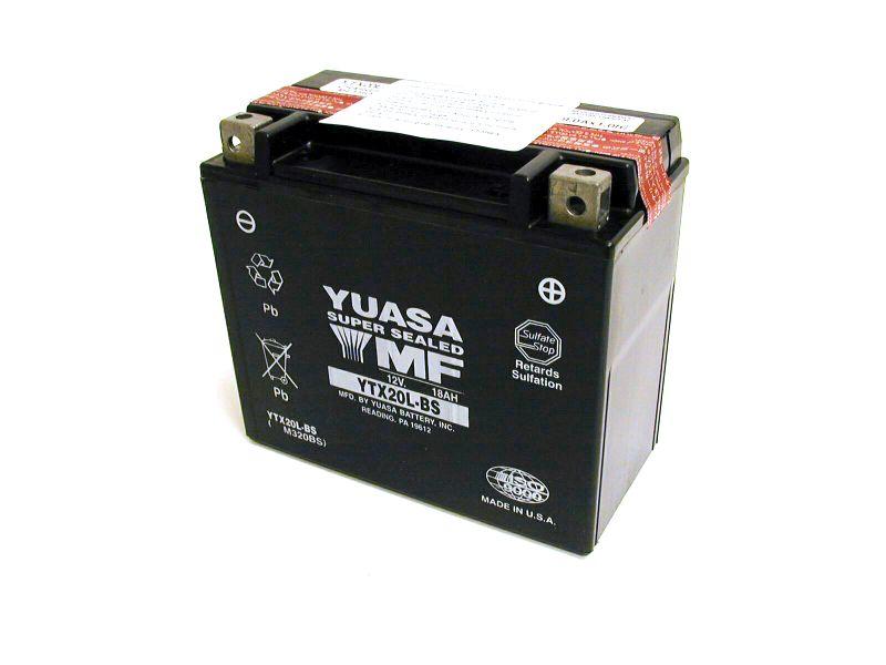 YUASA YTX20L-BS AGM open with acid pack