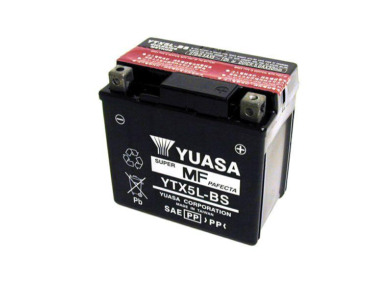 YUASA YTX5L-BS AGM open with acid pack