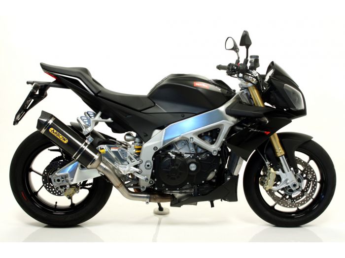 APRILIA RSV4 15/16-TUONO V4 1100 2015/16 HOMOL. ALUMINIUM DARK RACE-TECH SILENCER WITH CARBON END CAP FOR ARROW LINK PIPE