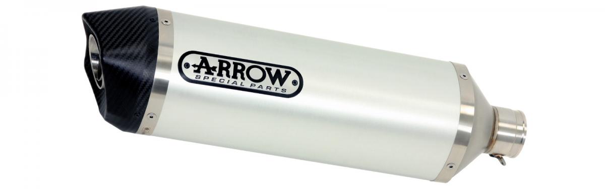 KAWASAKI ER-6N 2012 HOMOLOGATED ALUMINIUM RACE-TECH SILENCER WITH CARBON END CAP FOR ARROW COLLECTORS