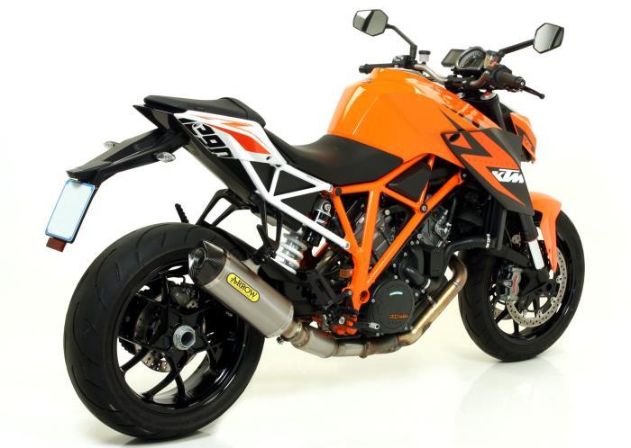 KTM 1290 SUPER DUKE R '14 HOMOLOGATED ALUMINIUM RACE-TECH SILENCER WITH CARBON END CAP FOR ORIGINAL COLLECTORS