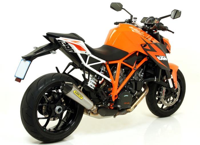 KTM 1290 SUPER DUKE R '14 HOMOLOGATED NICHROM X-KONE SILENCER WITH CARBON END CAP FOR ORIGINAL COLLECTORS