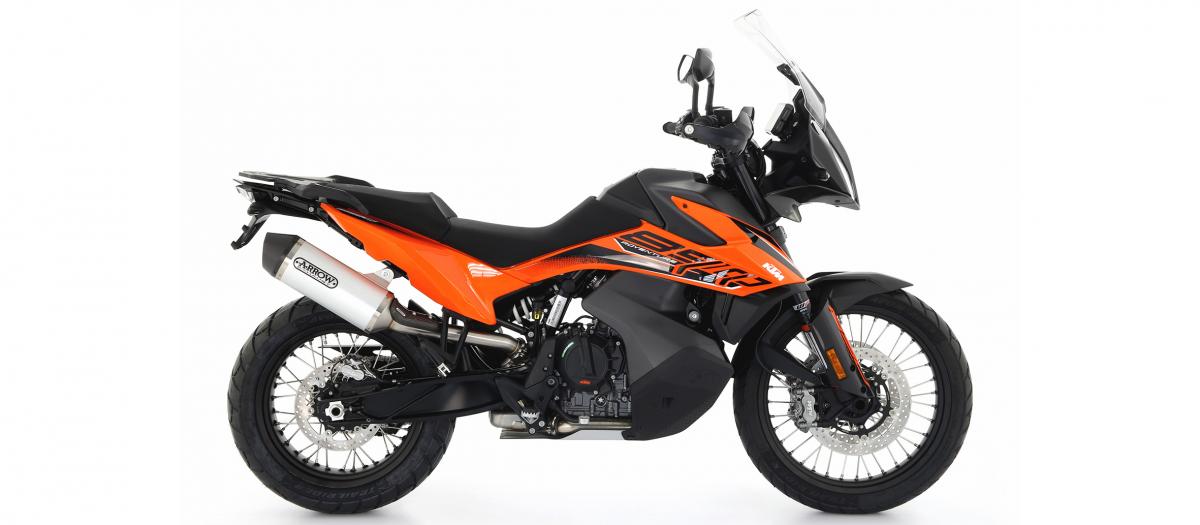 KTM 790 ADVENTURE '19 RACE TECH HOMOLO. ALUMINIUM EXHAUST WITH WELDED LINK PIPE AND CARBON ENDCAP