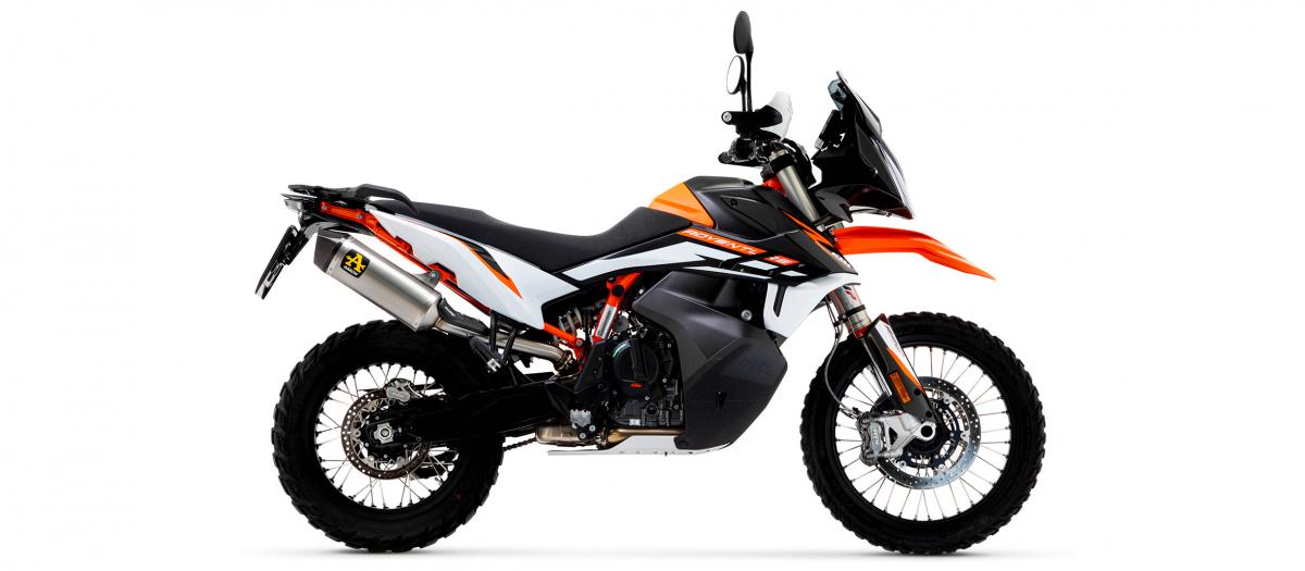 KTM 790 ADVENTURE '19 RACE TECH HOMOLO. TITANIUM EXHAUST WITH WELDED LINK PIPE AND CARBON ENDCAP