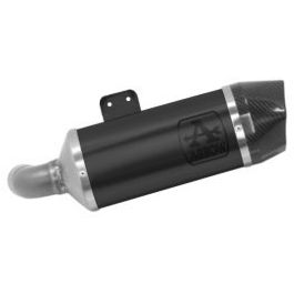 BMW F900R/XR 2020  INDY RACE BLACK ALUMINI UM SILENCER WITH CARBY END CAP