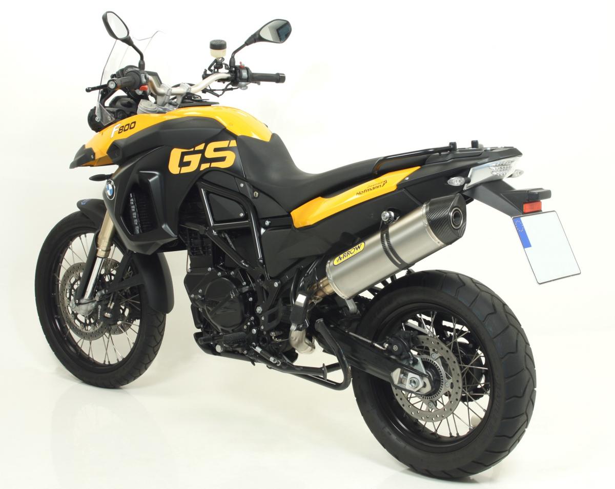 BMW F 650 GS/F 800 GS'08-10 TITANIUM HOMOLOGATED SILENCER WITH CARBON END-CAP FOR STOCK AND ARROW COLLECTORS