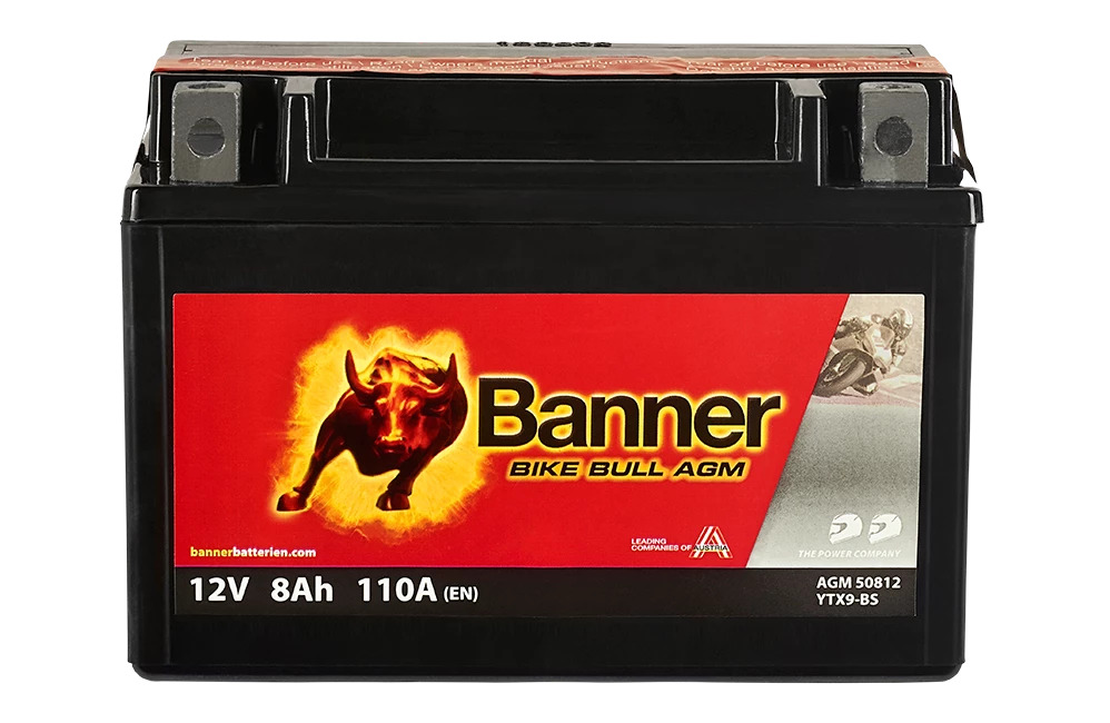 Banner Mc Batteri  AGM YTX9-BS 12V 8Ah