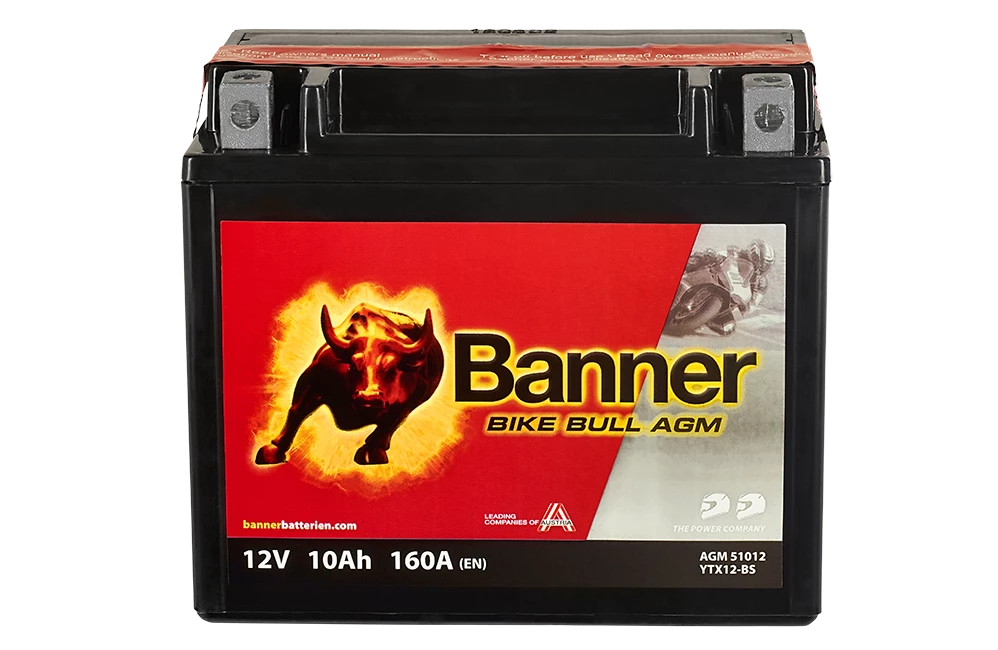 12 Banner Mc Batteri  AGM YTX12-BS 12V 10Ah