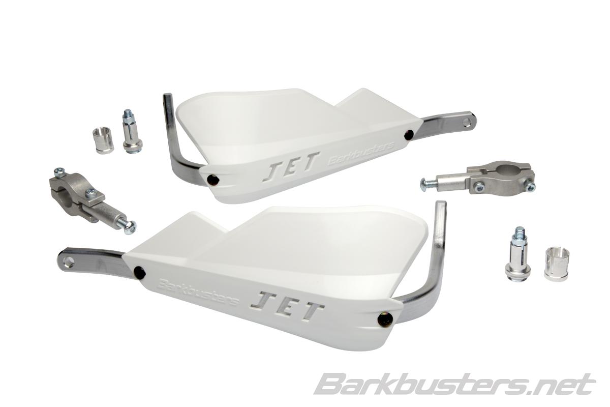 Barkbusters JET Handguard - Two Point Mount (Straight 22mm) - WHITE