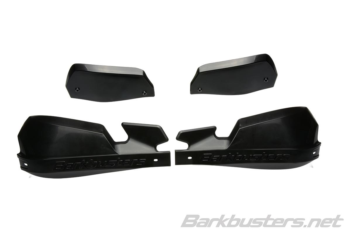 Barkbusters VPS Plastic Guards Only - BLACK with Black Deflector and Black Barkbusters Branding