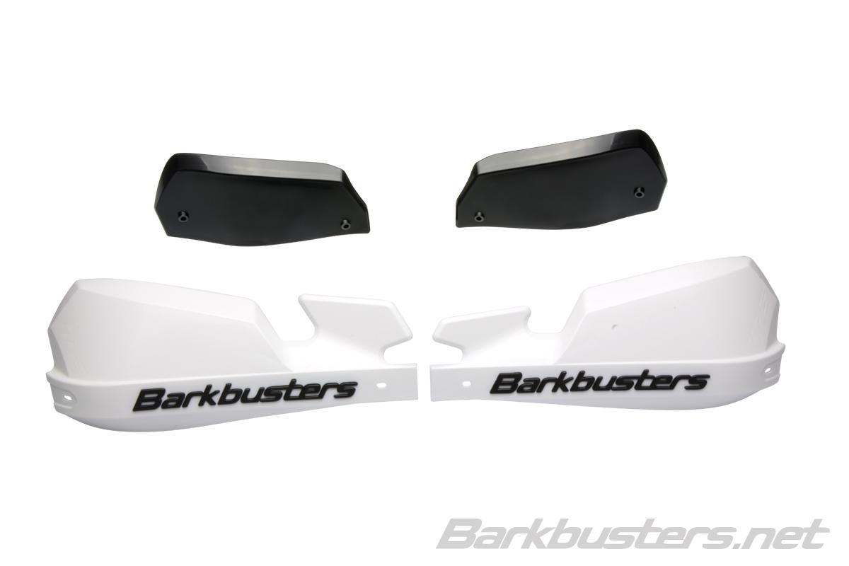 Barkbusters VPS Plastic Guards Only - WHITE With BLACK Deflector