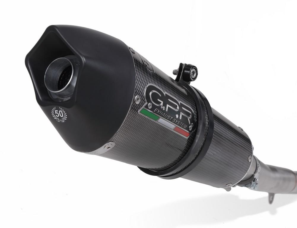 GPR Exhaust System Ducati Hypermotard 796 2010/12 Homologated silencer with mid-full line Gpe Ann. Poppy