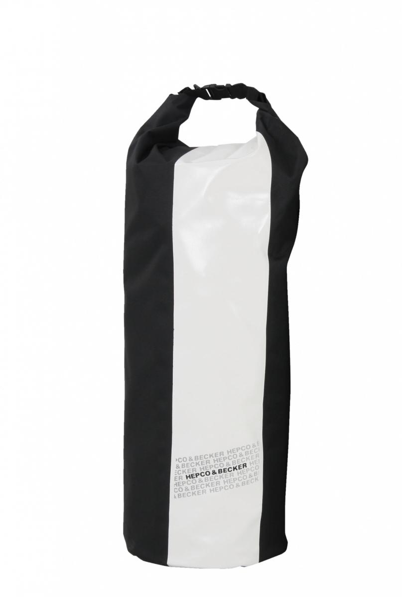 Packtasche with Rollverschluß tail bag black/white