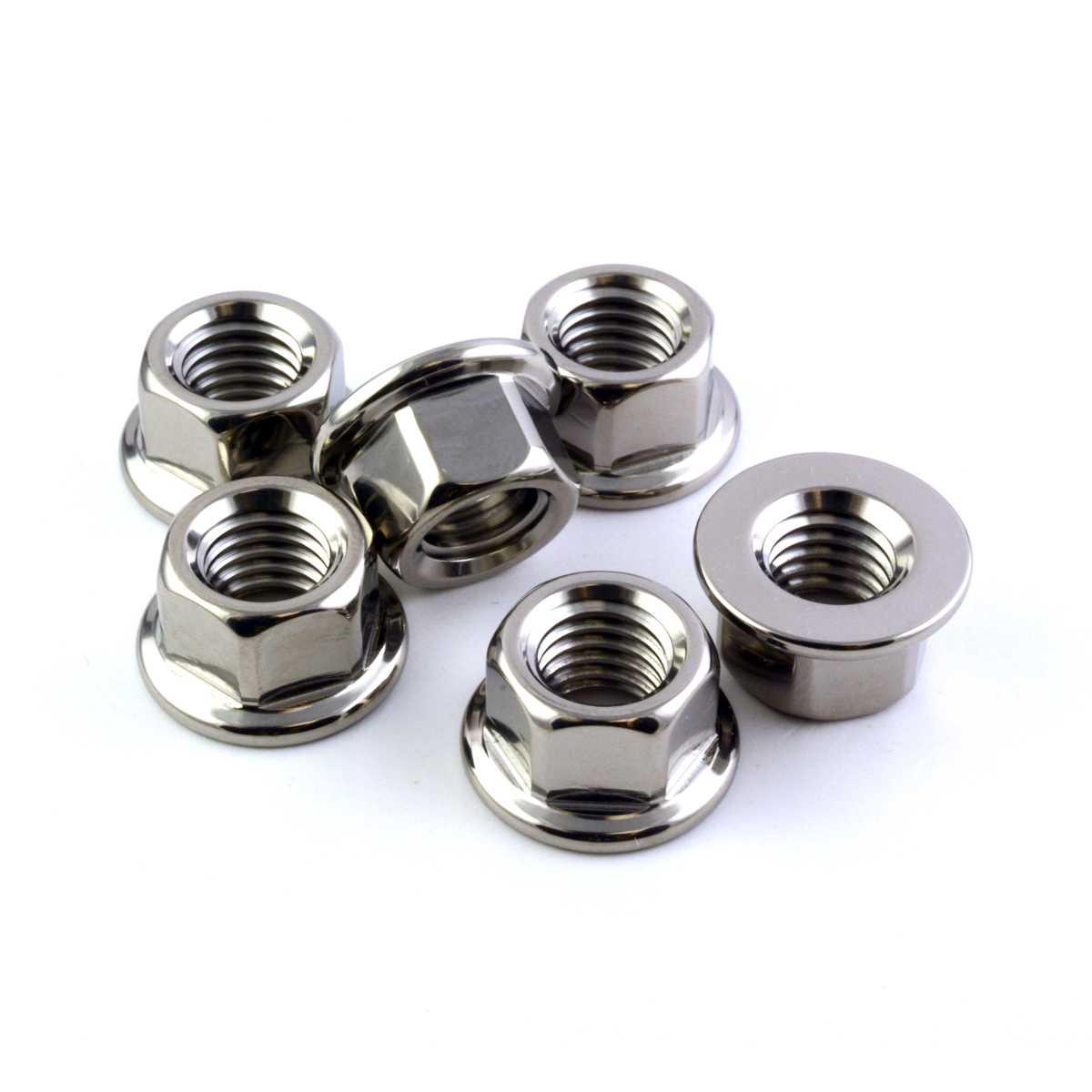 Titanium Sprocket Nut - Titanium - M10X1.25 - 5 pack