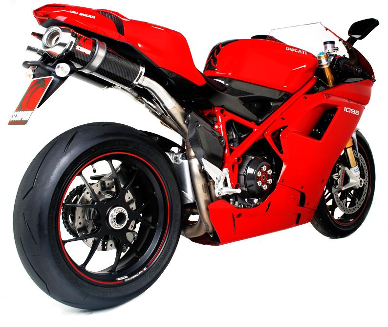 Ducati 1098 1098 S 1098 R (2007-09)/1198 (2009-11) - Factory Oval Slip-on (Pair) Carbon Fibre Sleeve