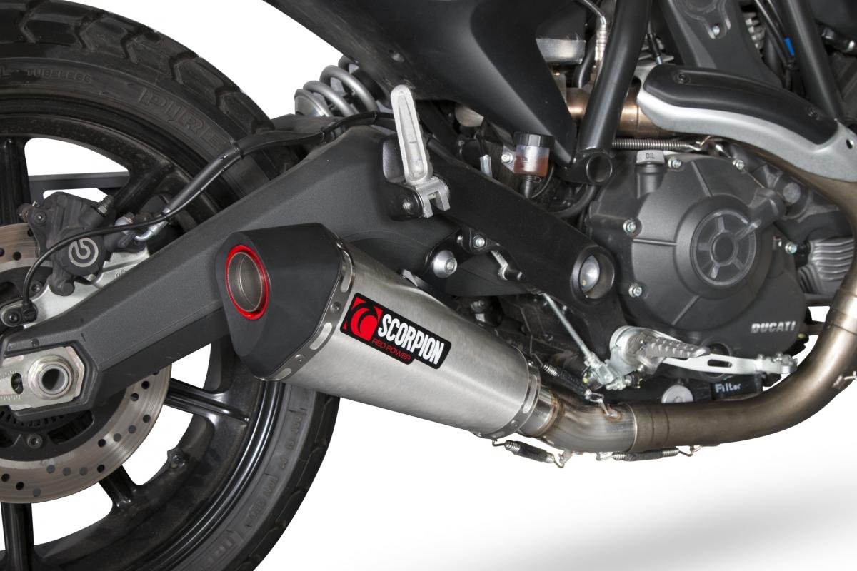 Ducati Scrambler 800 2015-2021 Serket Taper Slip-on Brushed Stainless Steel Sleeve