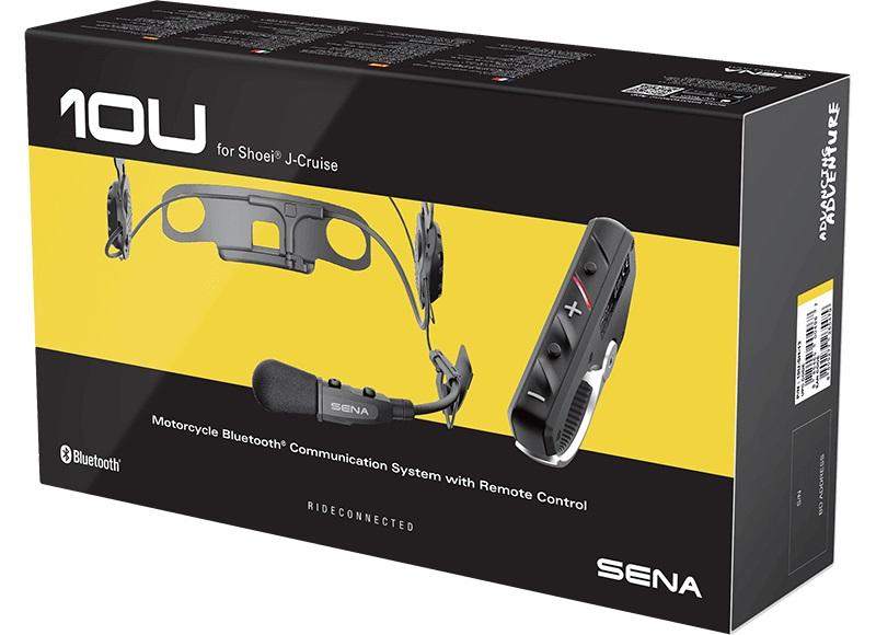 Sena 10U Motorcycle Bluetooth Communication System with Remote Control for Shoei J-Cruise