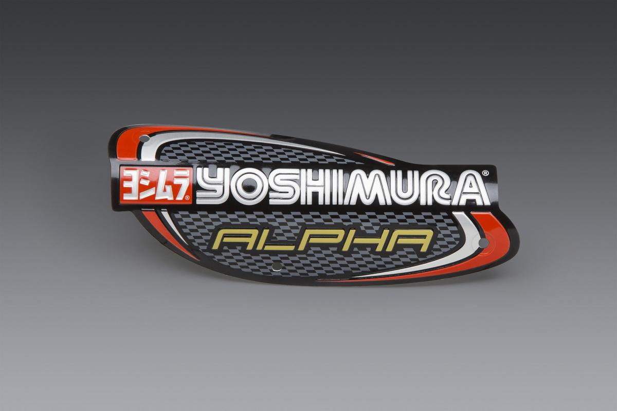 Yoshimura Muffler Name Badge Stainless Alpha and Alpha Taper